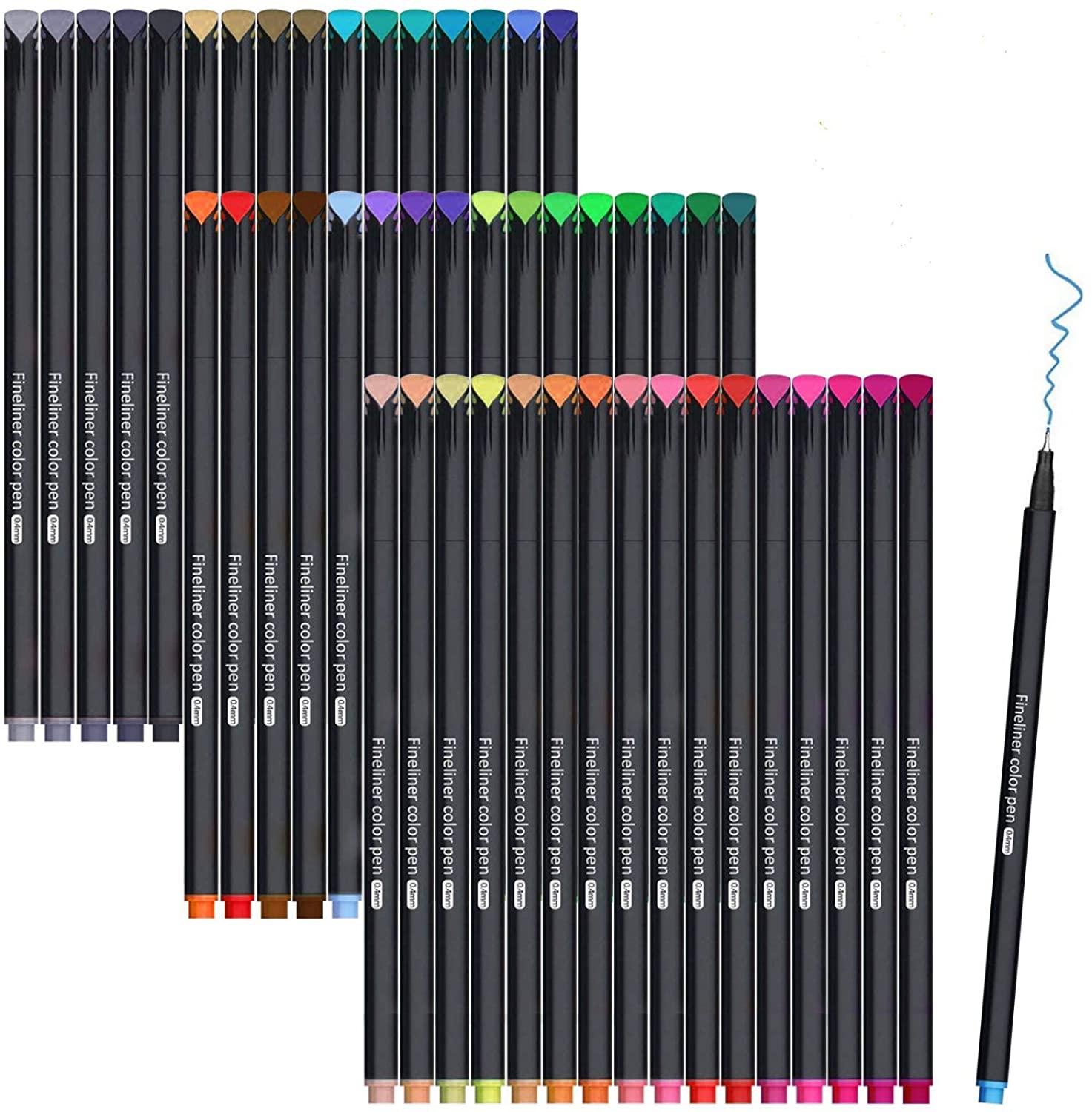 100 색 저널 플래너 컬러 펜 Fineliner 펜 저널링, 색칠 공부 쓰기, 메모 복용, 달력, 플래너